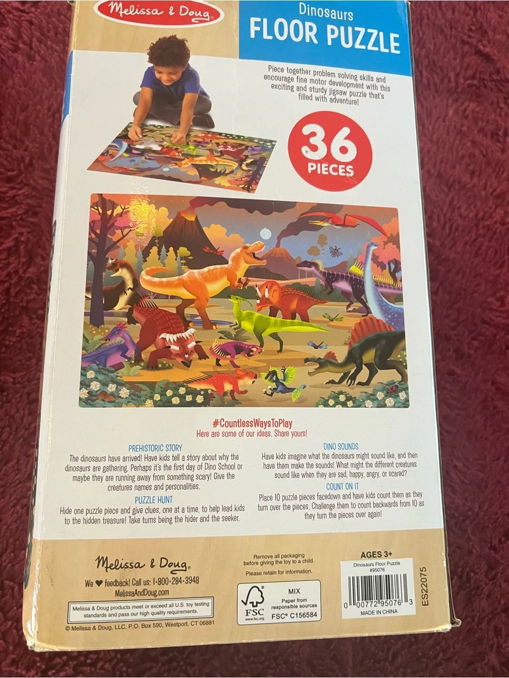 Melissa & Doug 36 piece dinosaur floor puzzle